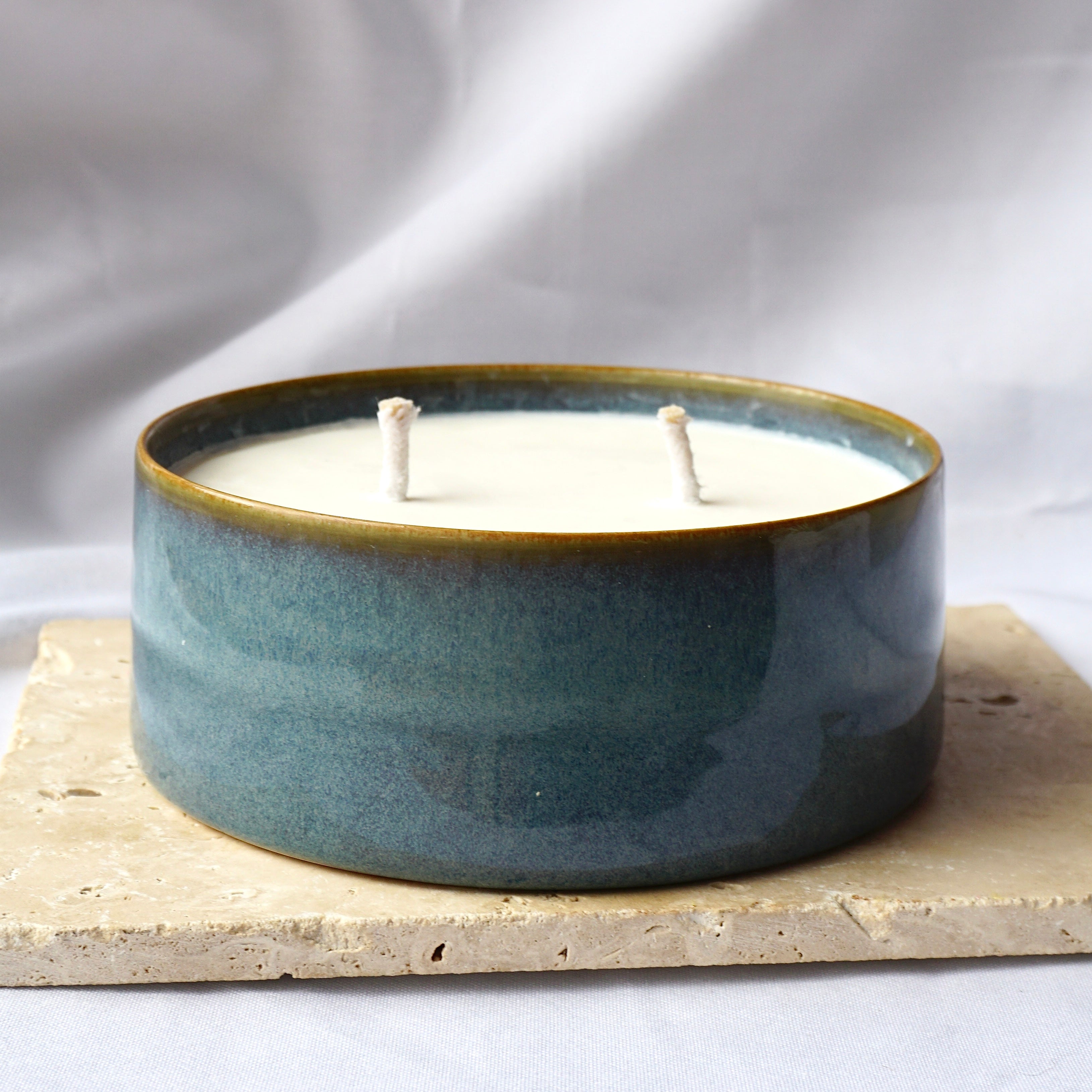 Bougie XL d'extérieur citronnelle - bleue