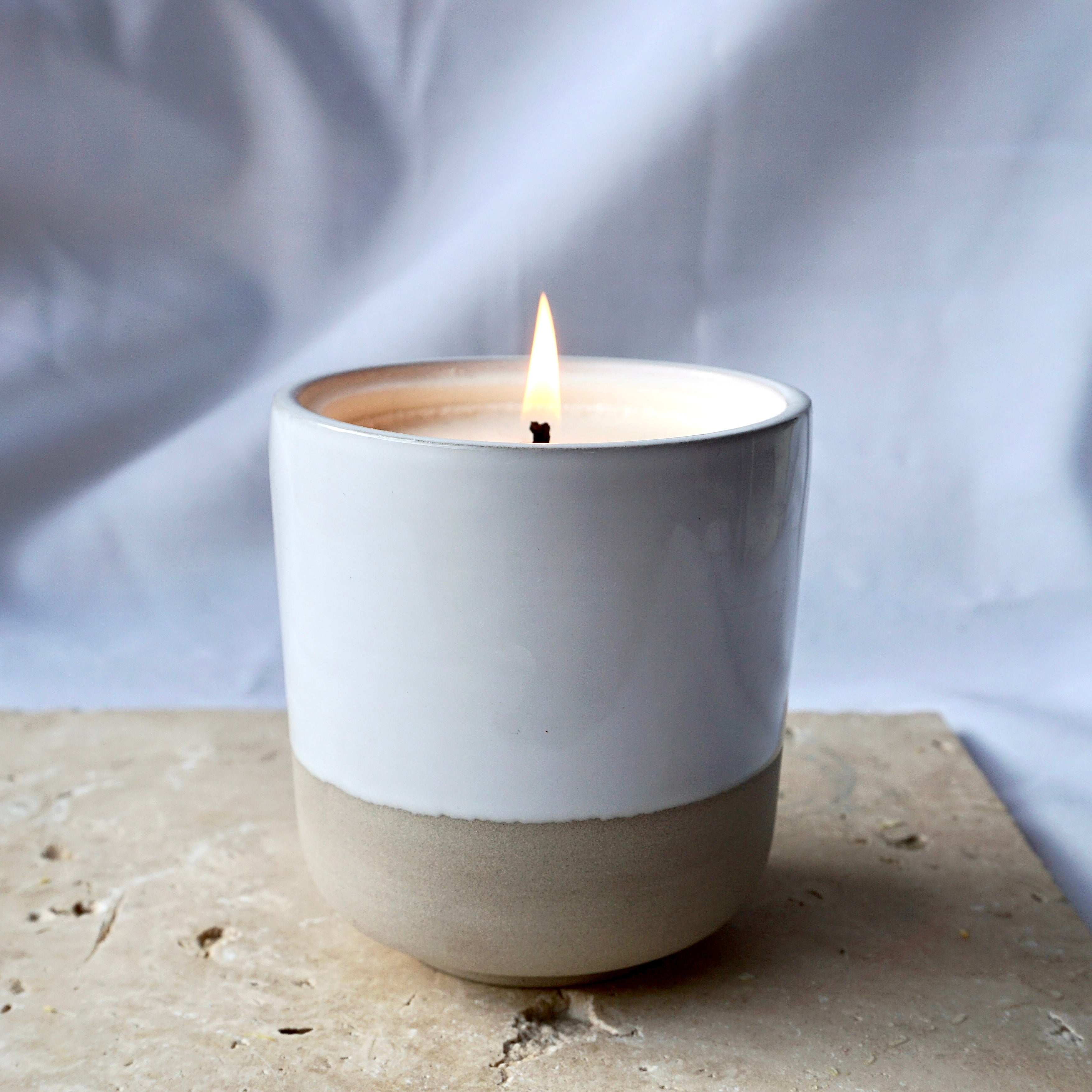 Vanille - Bougie parfumée céramique bicolore