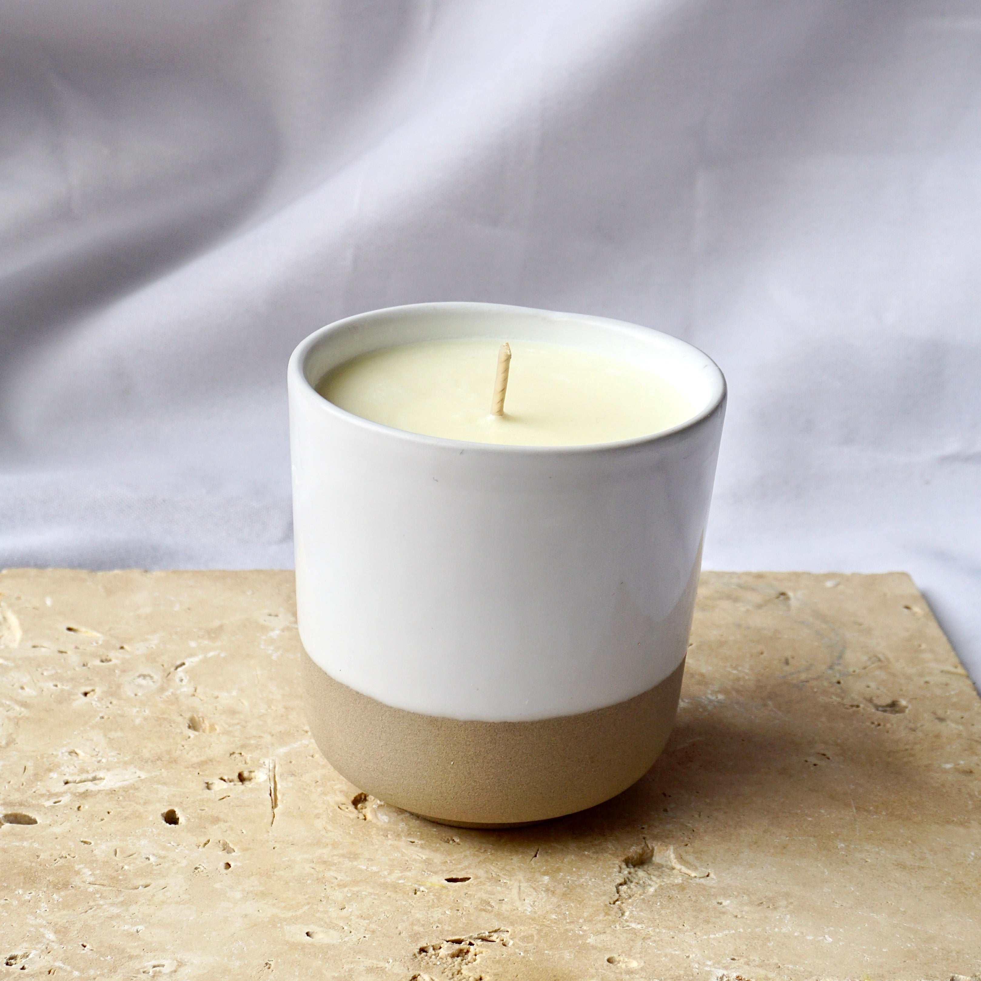 Vanille - Bougie parfumée céramique bicolore