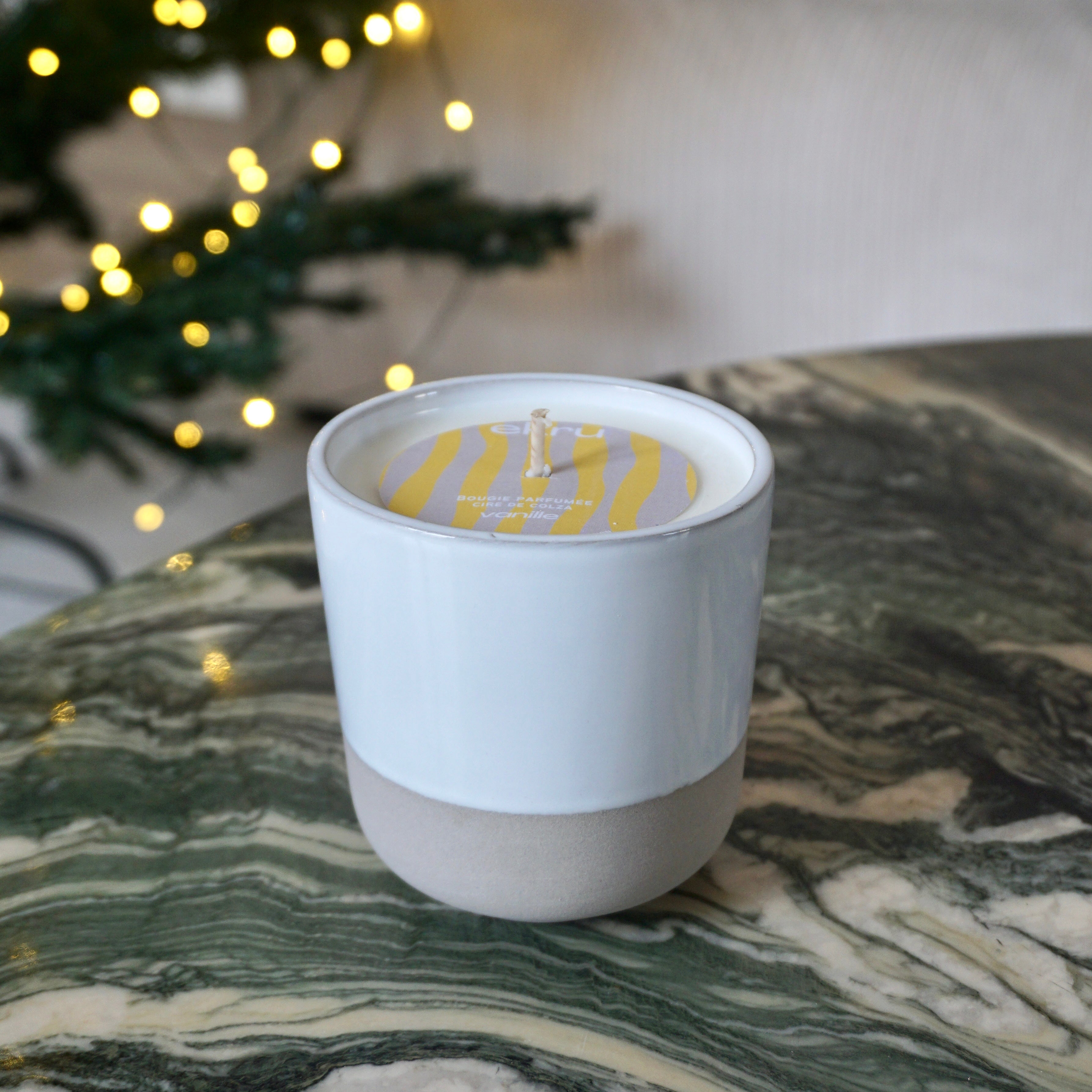 Vanille - Bougie parfumée céramique bicolore