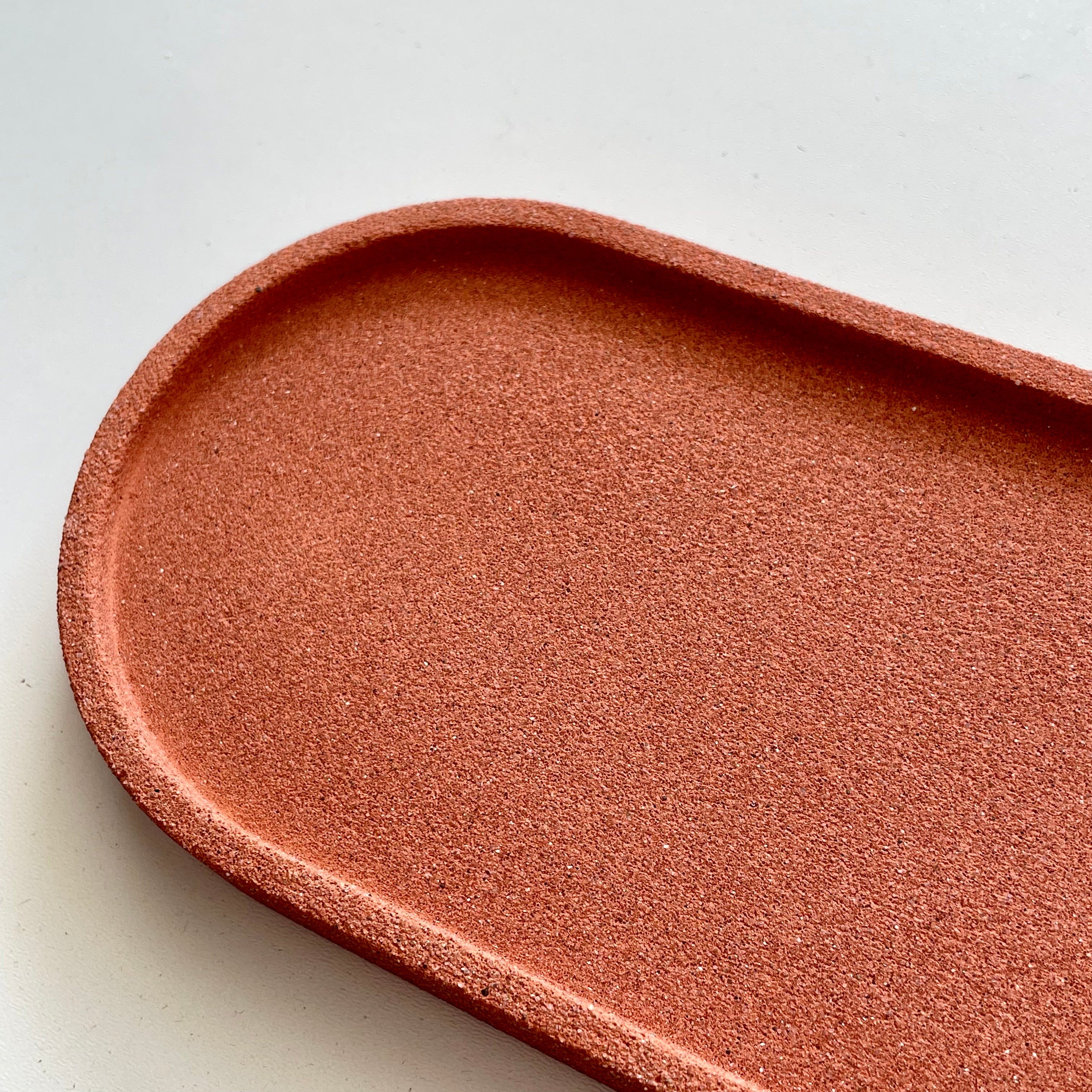 Coupelle Ovale effet pierre terracotta