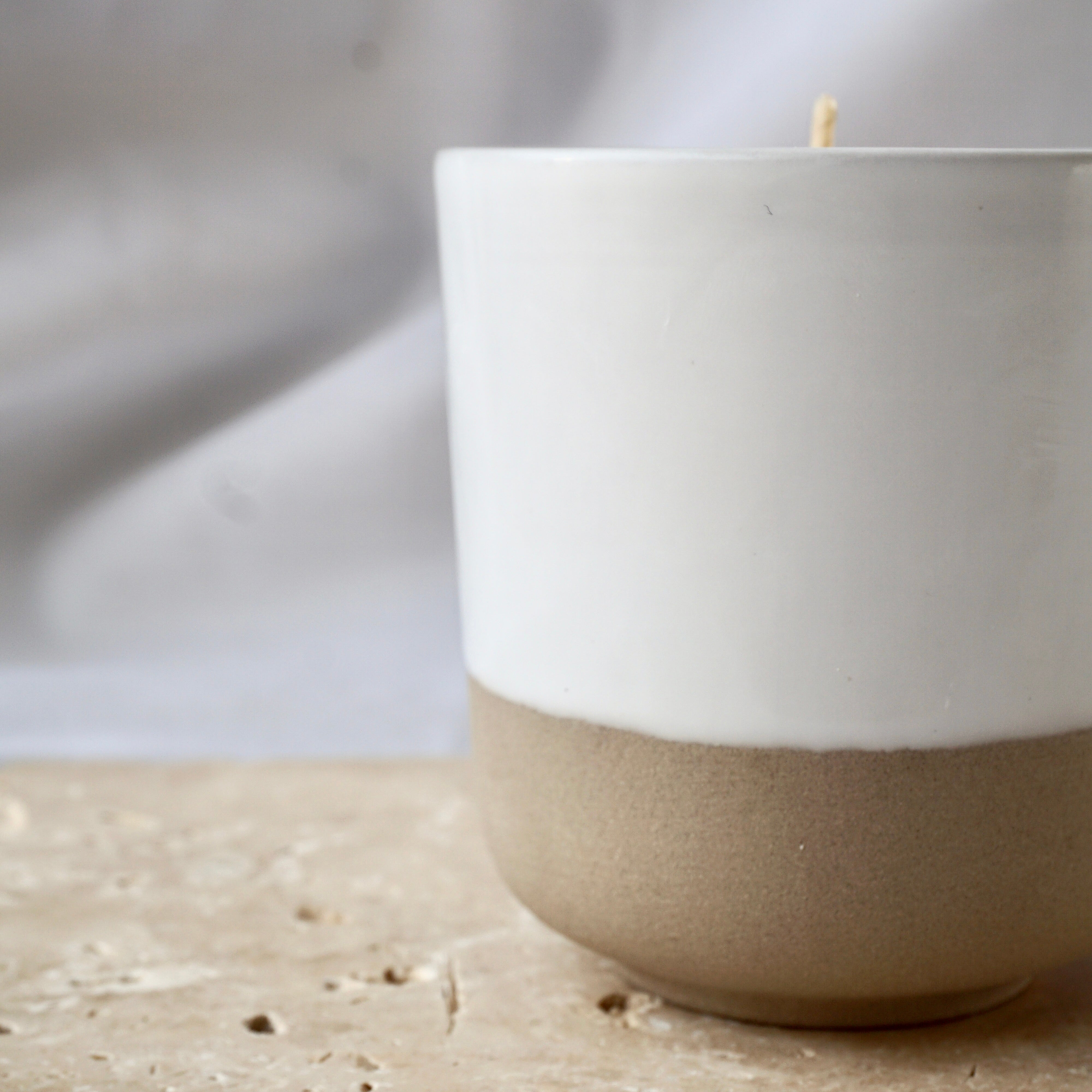 Vanille - Bougie parfumée céramique bicolore