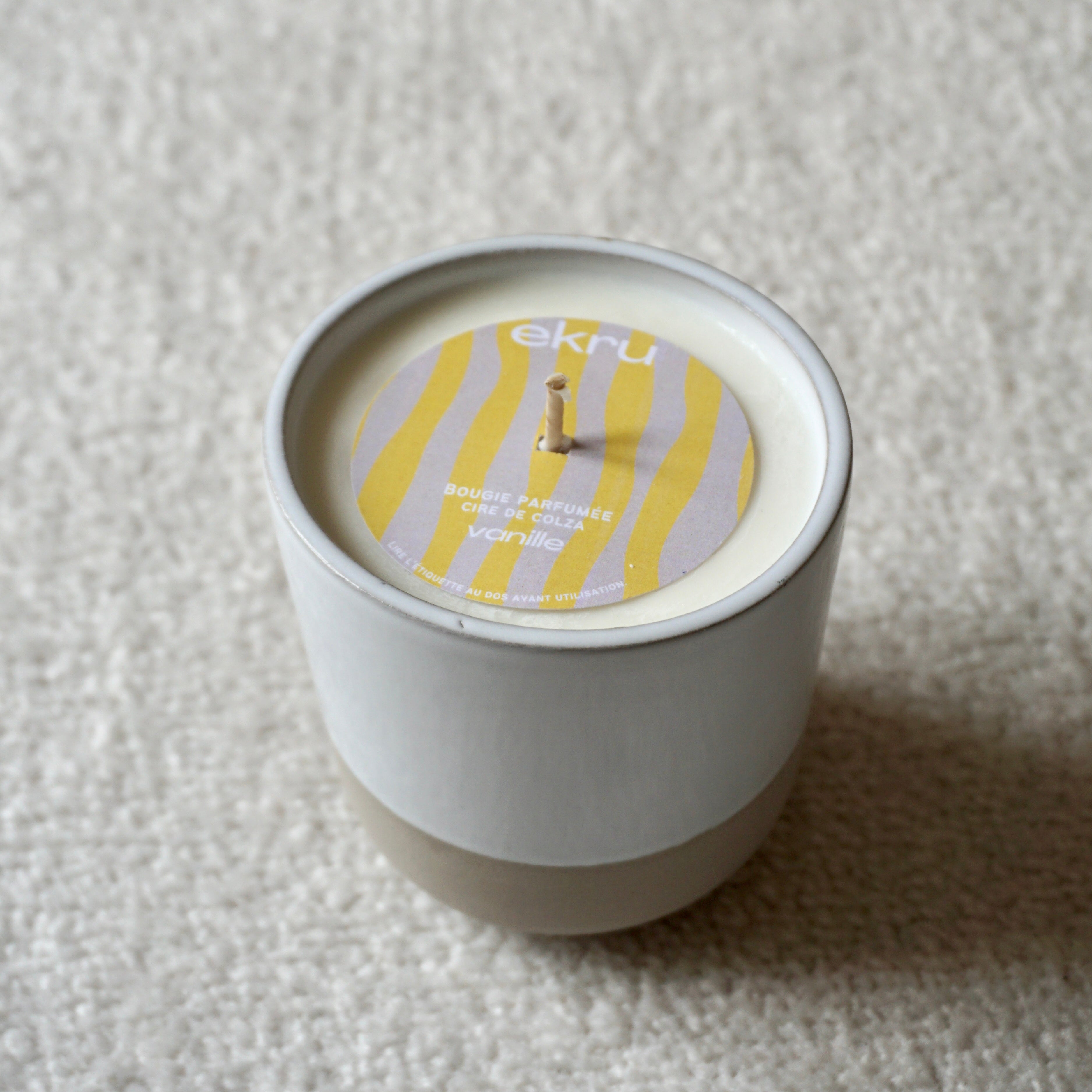Vanille - Bougie parfumée céramique bicolore