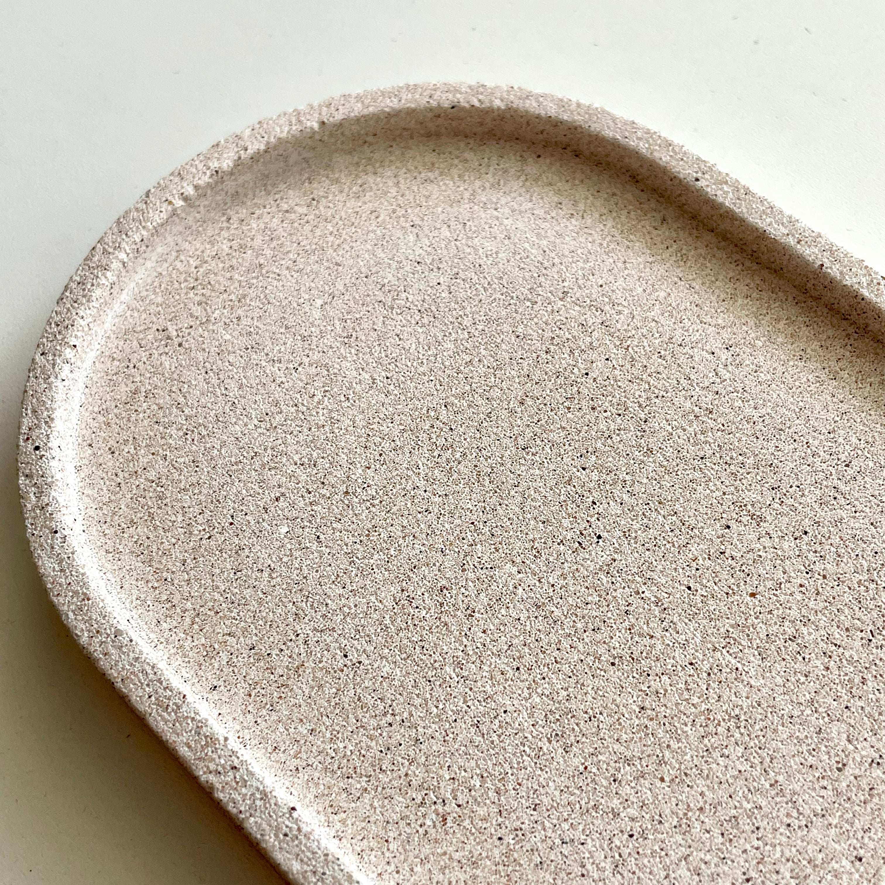 Coupelle Ovale effet pierre beige