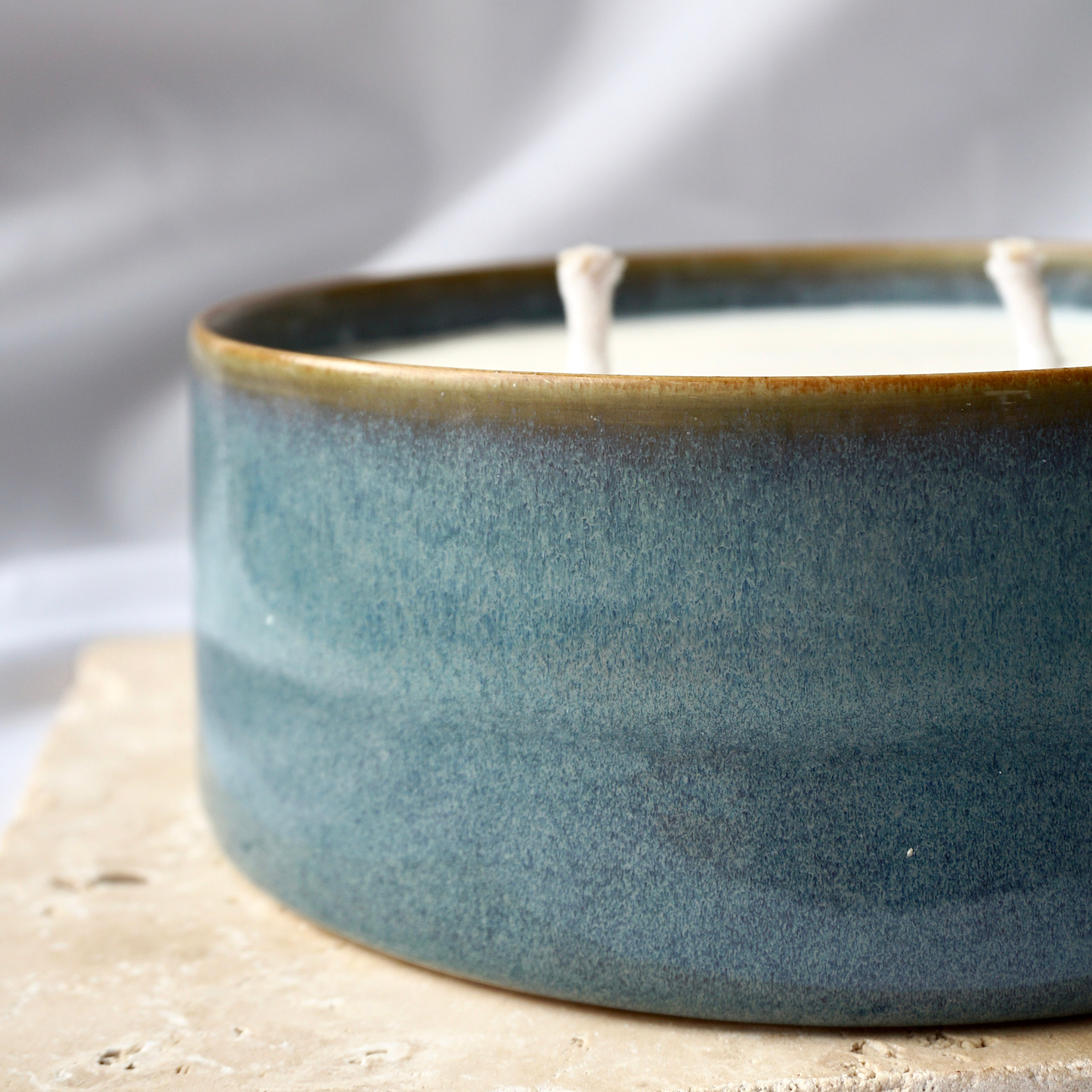 Bougie XL d'extérieur citronnelle - bleue
