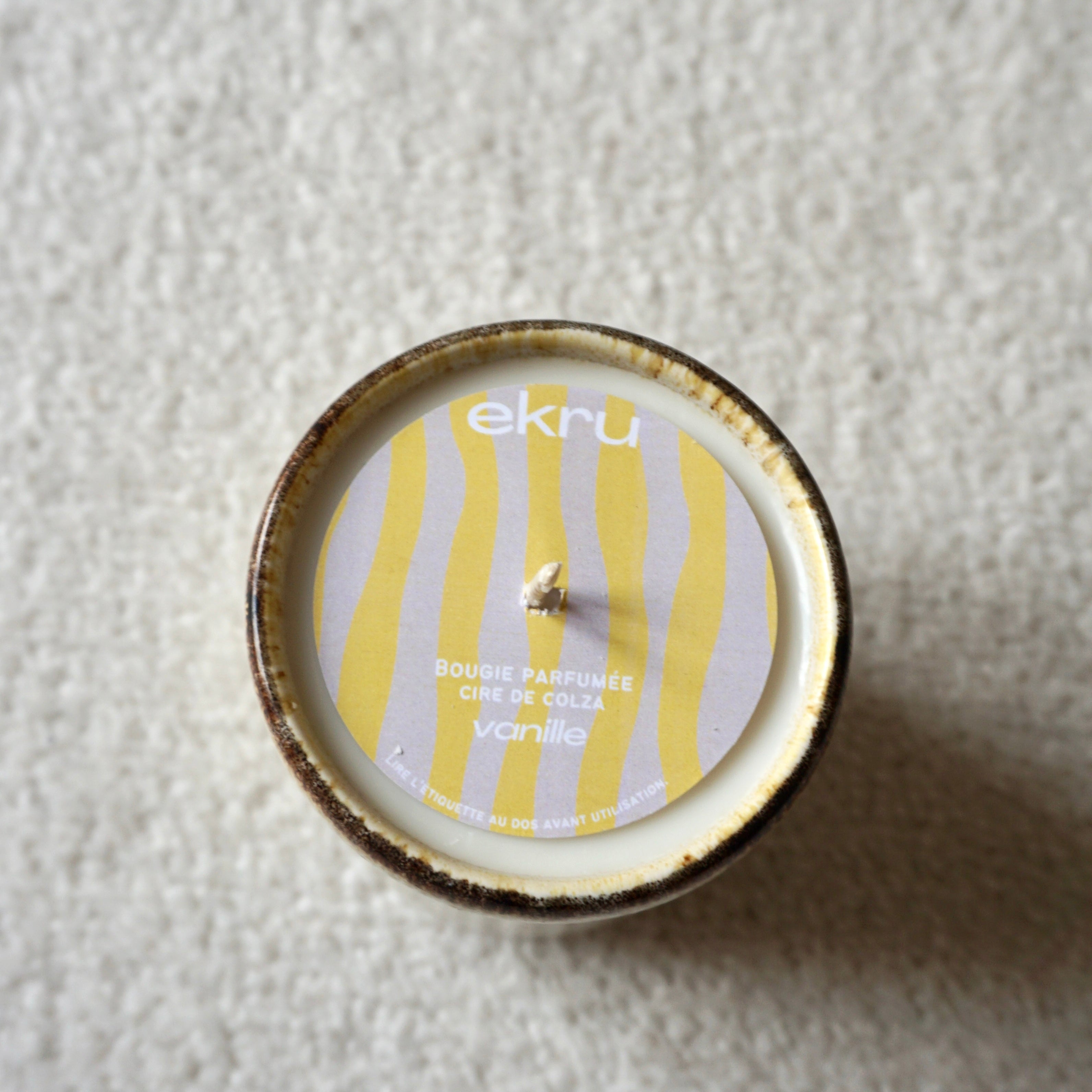 Vanille - Bougie parfumée céramique jaune