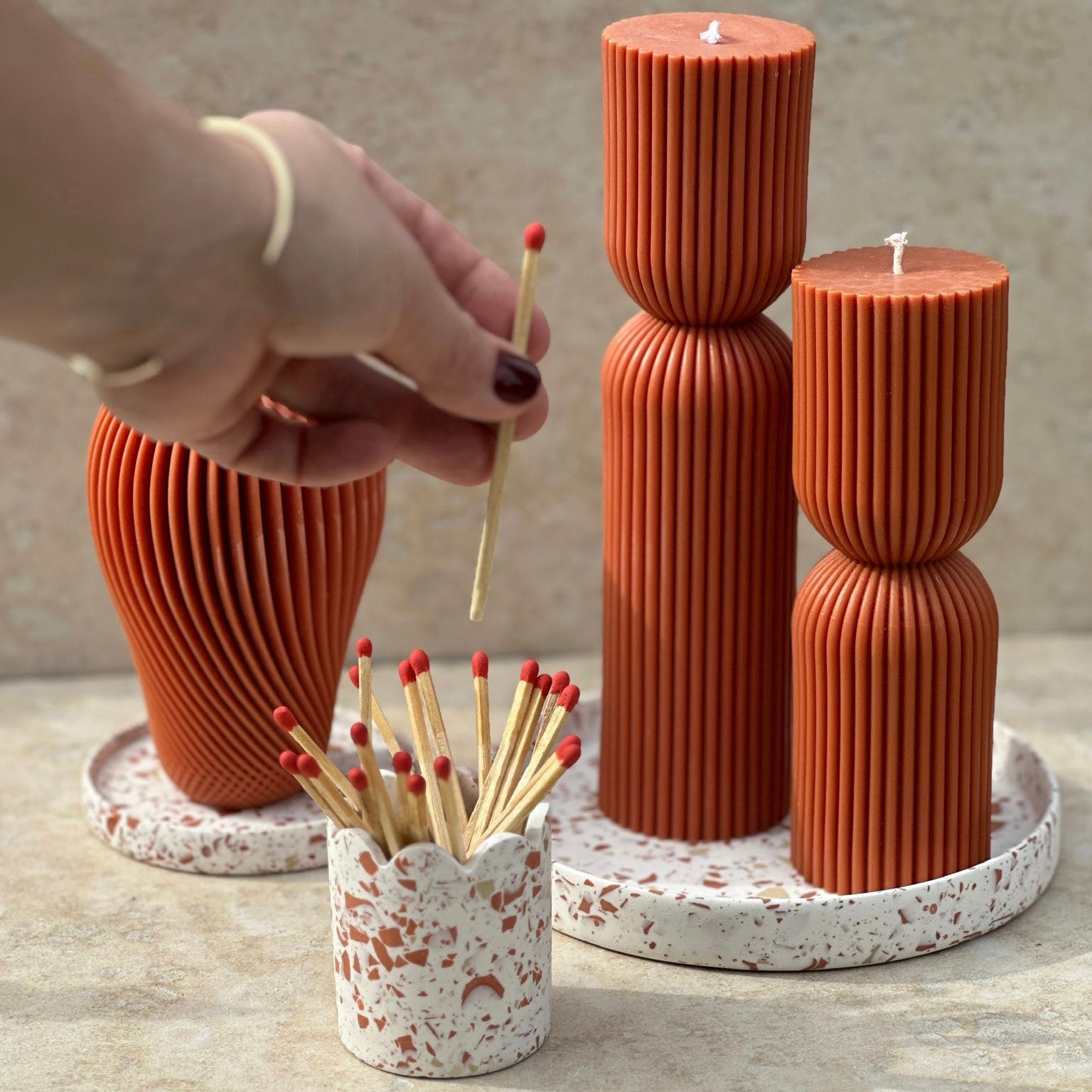 Pot & Allumettes Terrazzo